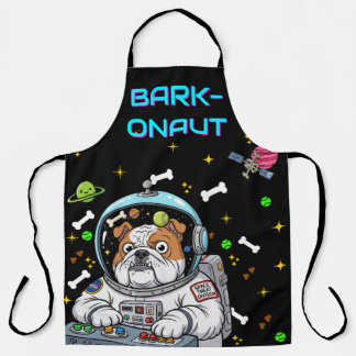 Grappige Bulldog "Barkonaut" Pet Lovers Keuken Gif Schort
