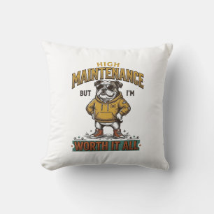 Grappige Bulldog Citaat Vintage Gravure T-Shirt De Kussen