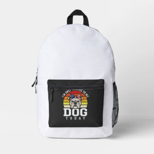 Grappige Bulldog Hond Liefhebber Retro Citaat Bedrukte Rugzak