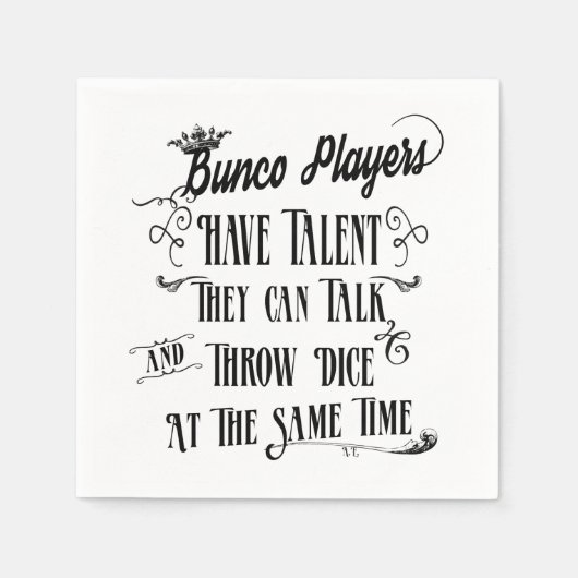 Grappige Bunco Napkins Servetten (Voorkant)