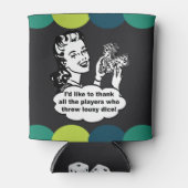 Grappige Bunco speler Retro  Blikjeskoeler (Voorkant)