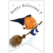 Grappige Bunting Vlaggen Halloween Heks Pompoen Vl Vlaggetjes (Eerste vlag)