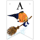 Grappige Bunting Vlaggen Halloween Heks Pompoen Vl Vlaggetjes (Derde vlag)