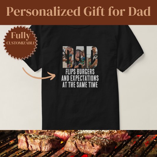 Grappige Burger Flipperende Vader T-shirt