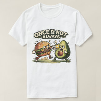 Grappige Burger vs Avocad T-shirt