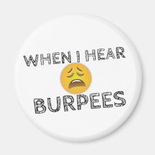 Grappige Burpee Sad Face Emoji Workout Gym Humor Magneet