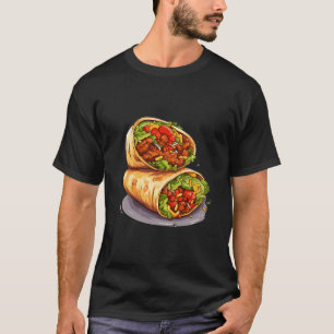 Grappige burrito voor eten en Mexicaanse maaltijdl T-shirt