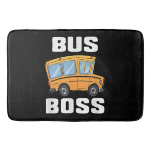 Grappige bus baas school buschauffeur badmat