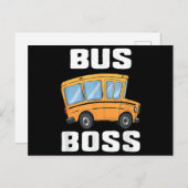 Grappige bus baas school buschauffeur briefkaart (Voorkant / Achterkant)