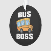 Grappige bus baas school buschauffeur ornament (voorkant)