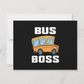 Grappige bus baas school buschauffeur RSVP kaartje (Achterkant)