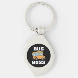 Grappige bus baas school buschauffeur sleutelhanger