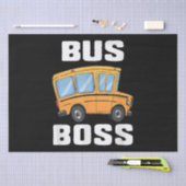 Grappige bus baas school buschauffeur tissuepapier (Craft)