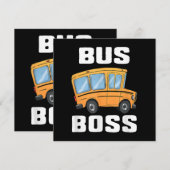 Grappige Bus Baas Schoolbus Bestuurder Kaart (Voorkant / Achterkant)