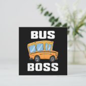 Grappige Bus Baas Schoolbus Bestuurder Kaart (Staand voorkant)