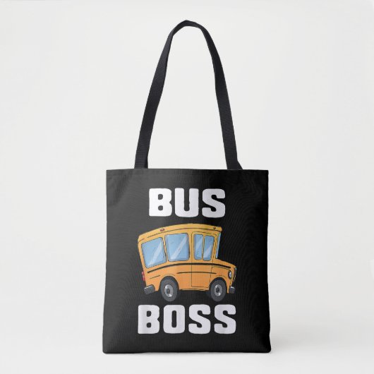 Grappige Bus Baas Schoolbuschauffeur Draagtas (Voorkant)