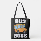 Grappige Bus Baas Schoolbuschauffeur Draagtas (Achterkant)