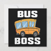 Grappige Bus Baas Schoolbuschauffeur Kaart (Achterkant)