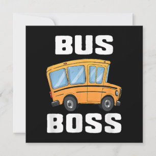 Grappige Bus Baas Schoolbuschauffeur Kaart