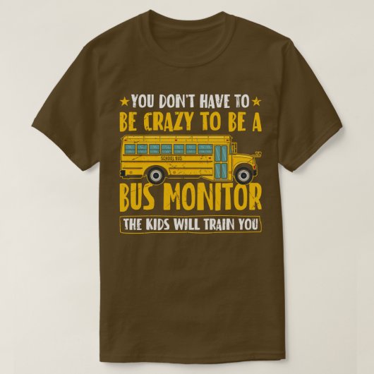 Grappige Bus Monitor T-shirt (Design voorkant)
