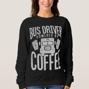 Grappige buschauffeurs hebben koffie school bus on trui