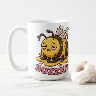 Grappige Buzzkill Vermoeide Bij Koffiemok