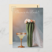 Grappige Cactus Bruid  Briefkaart (Voorkant / Achterkant)