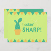 Grappige Cactus Driehoeken Briefkaart (Voorkant / Achterkant)