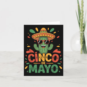 Grappige Cactus en Sombrero Cinco de Mayo Cactus S Kaart