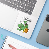 Grappige Cactus Grappen  Sticker (Laptop met iPhone)