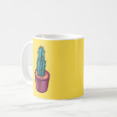 Grappige cactus in pot rare trippy psychedelisch koffiemok (Voorkant links)
