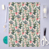 Grappige Cactus kleurrijke kerstverlichting cadeau Tissuepapier (Craft)