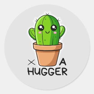 Grappige Cactus Pun Schattige Plant Ronde Sticker