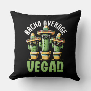 Grappige Cactus Sombrero Nacho Gemiddelde Veganist Kussen