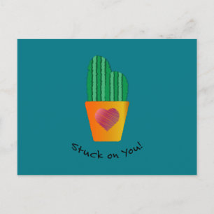 Grappige Cactus Vast aan Jou Feestdagenkaart