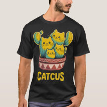 Grappige Cactusgrap - Levendige Kat Cactus Zwart T