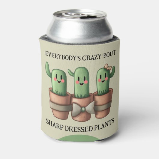 Grappige cactussen Iedereen is gek over scherp ... Blikjeskoeler (Blikje Achterkant)