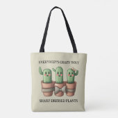 Grappige cactussen Iedereen is gek over scherp ... Draagtas (Achterkant)
