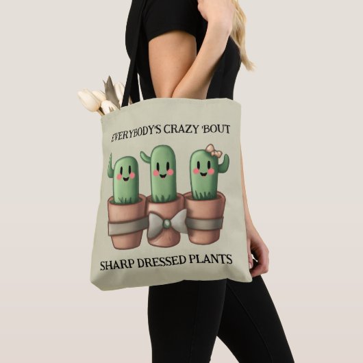 Grappige cactussen Iedereen is gek over scherp ... Draagtas (Dichtbij)