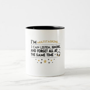 Grappige Cadeaus Voor Baas Ik Doe Aan Multitasking Tweekleurige Koffiemok