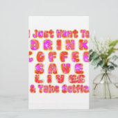 Grappige cadeaus voor koffieliefhebbers briefpapier (Staand voorkant)