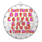 Grappige cadeaus voor koffieliefhebbers dartbord (Voorkant)