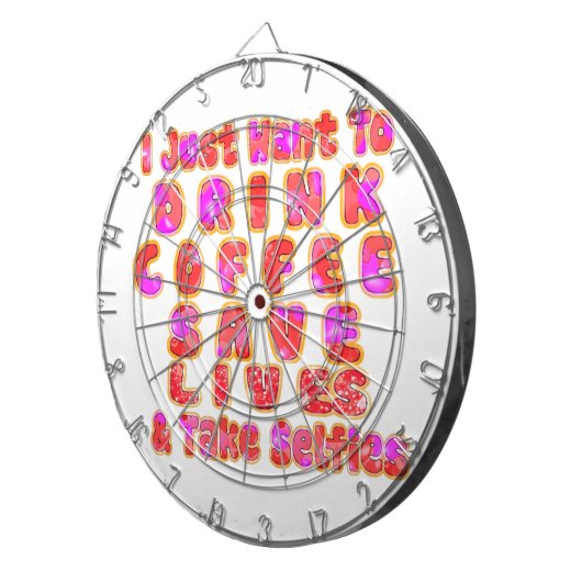 Grappige cadeaus voor koffieliefhebbers dartbord (Voorkant Rechts)