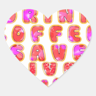 Grappige cadeaus voor koffieliefhebbers hart sticker