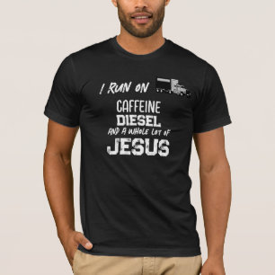 GRAPPIGE Cafeïne Diesel En Jezus Grunge Trucker T-shirt