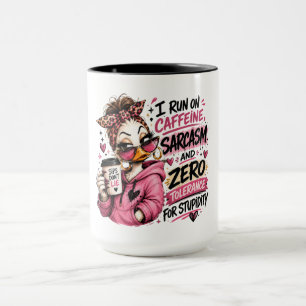 Grappige cafeïne sarcasme eenden mok