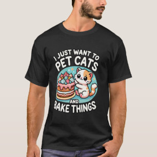 Grappige cake bakkende lieve kat gebak bakker Bak T-shirt