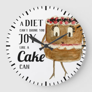 Grappige cake citaat grote klok
