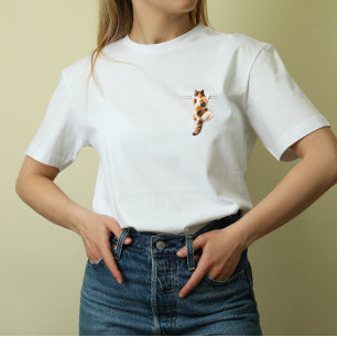 Grappige Calico Kat Hou Vol Tee Tri-Blend Shirt