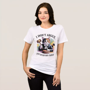 Grappige Calico Kat Richter Advocaat T-Shirt Ik Ga